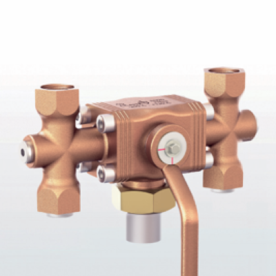 Series 2780 Diverter ball valve made of gunmetal with threaded connections