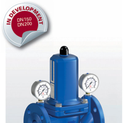 Series 382 Flanged pressure reducer made of polyamide-coated spheroidal graphite cast iron
