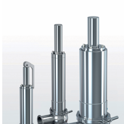 Series 4100 Safety valves made of stainless steel, angle-type, with stainless steel spring