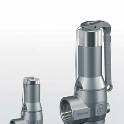 Series 4450 Safety valves made of stainless steel, angle-type with threaded connections