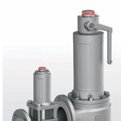 Series 455 Safety valves made of stainless steel, angle-type with flange connections